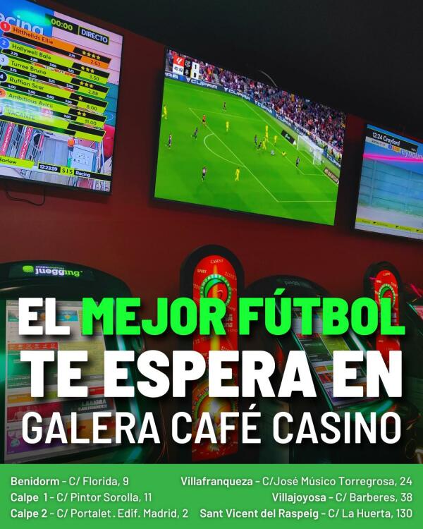 El mejor fútbol te espera en Galera Café Casino